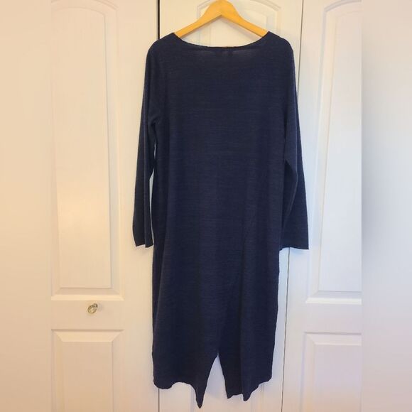 MOTH ANTHROPOLOGIE Navy Cross Back Sweater Dress Size L NWT - Picture 3 of 10